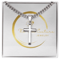 Cuban Link Necklace with Engravable Cross