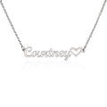 Handcrafted Heart Charm Necklace with Personalized Name
