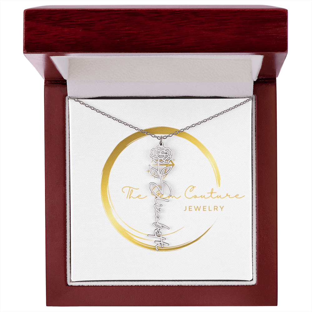 Custom Botanical Name Necklace