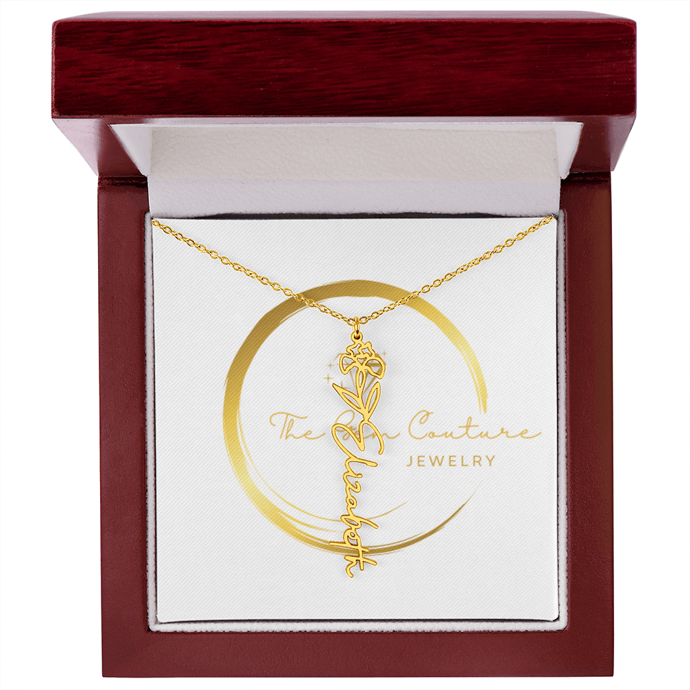 Custom Botanical Name Necklace