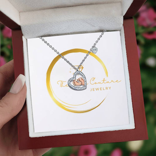 Forever My Baby – Heart & Feet Necklace