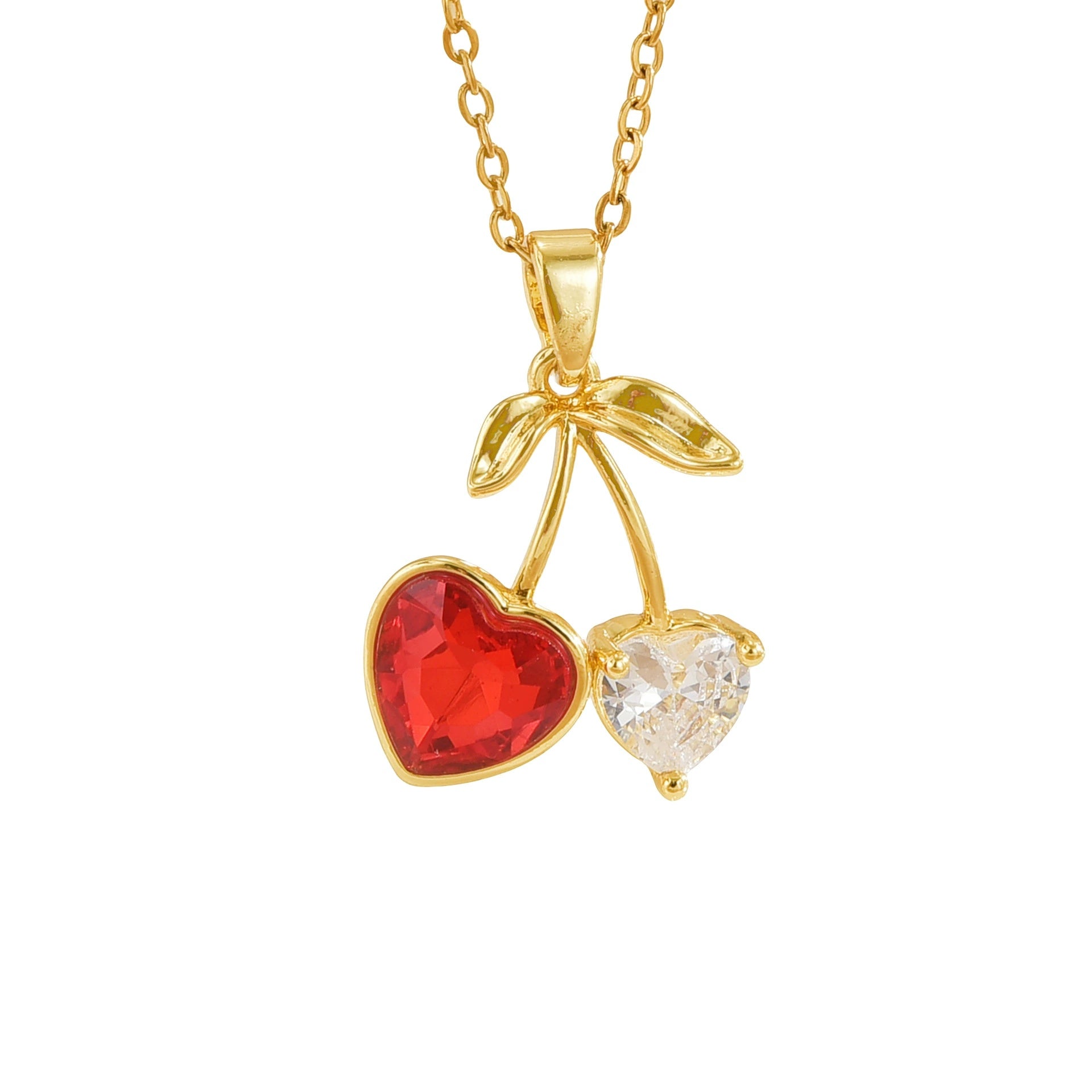 Cherry Bliss Pendant – Elegant Fade-Resistant Necklace